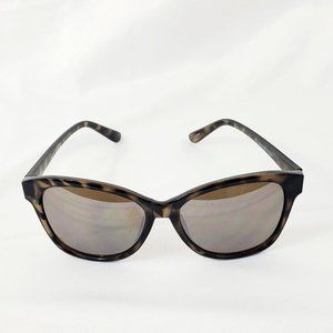 Contemporary Blue & Brown Print Cat Eye Sunglasses Polarized Mirrored Lens ES425